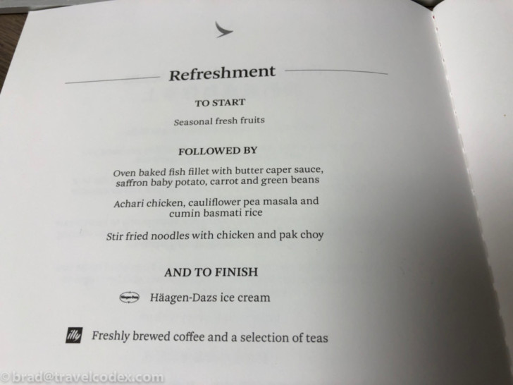 a menu in a book