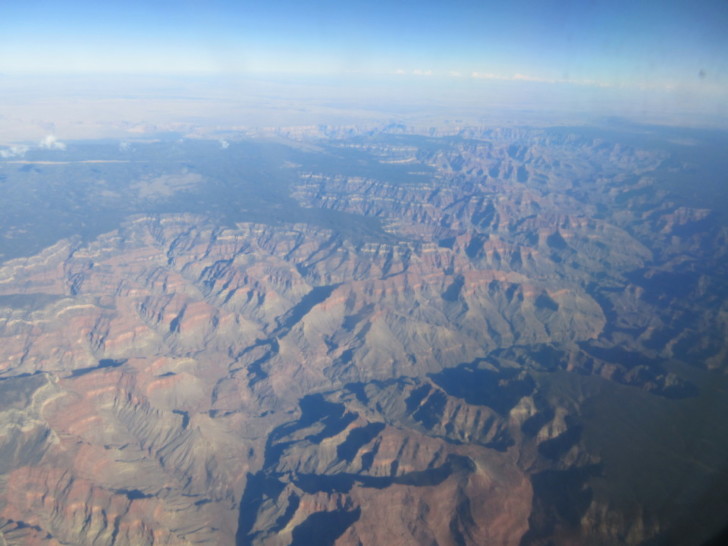 aerial view of a mountain range