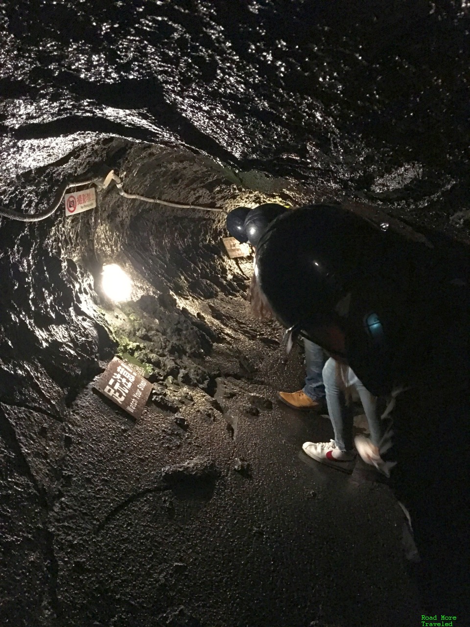 Narusawa Ice Cave narrow passageways