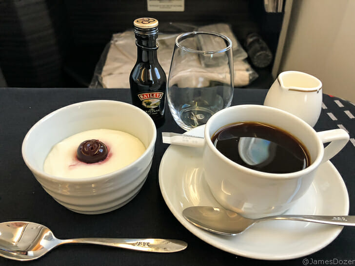 Japan Airlines Business Class dessert