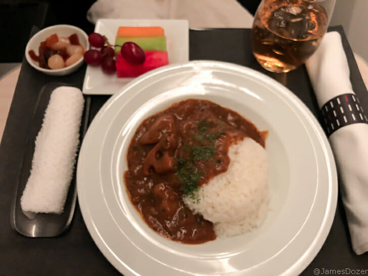 Japan Airlines Business Class meal