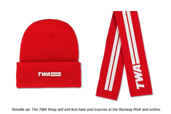 a red hat and scarf