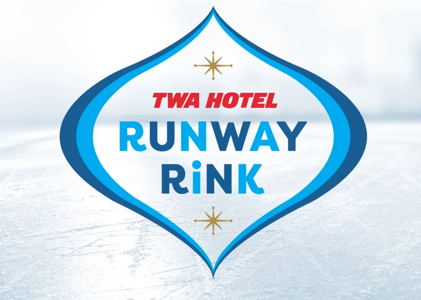 a logo on the ice