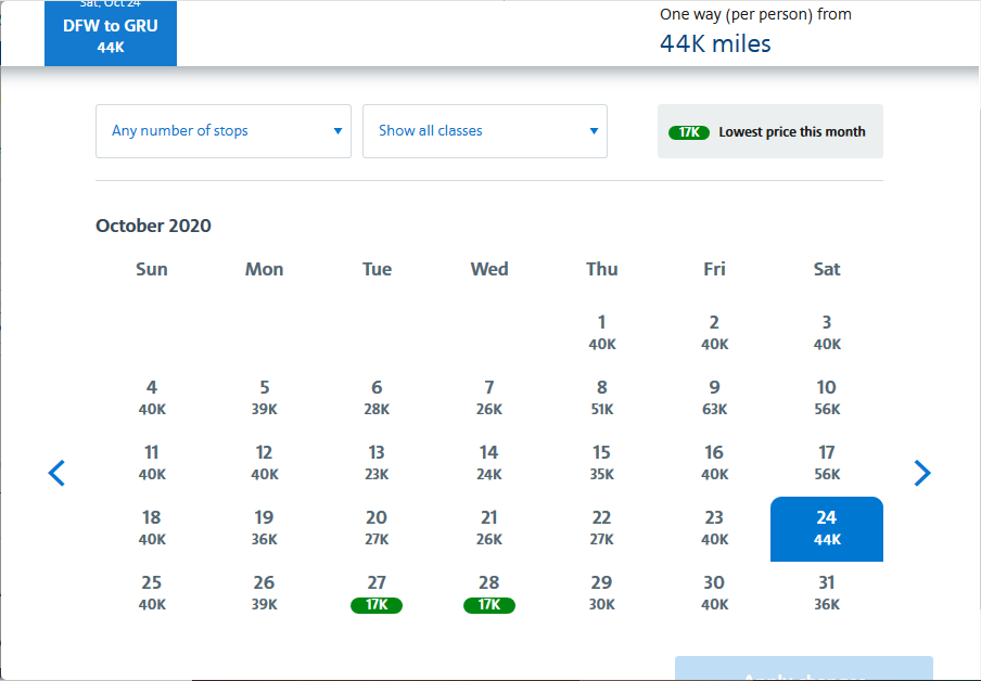 DFW-GRU Economy Web Specials