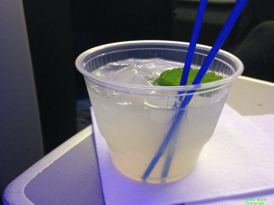 jetBlue Mint RefreshMint cocktail