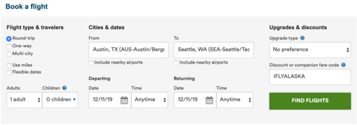 a screenshot of a flight schedule