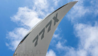 a plane wing with numbers on it