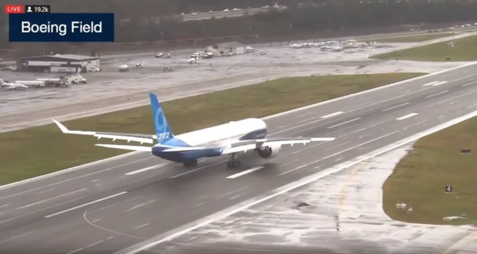 a plane on a runway
