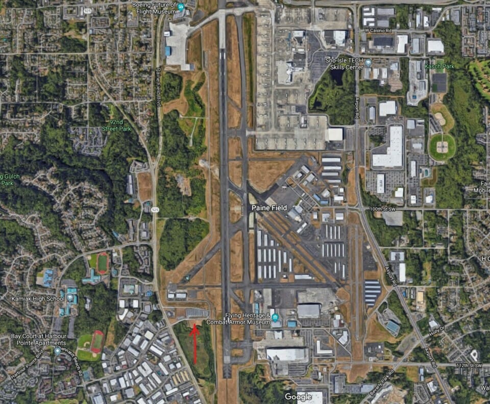 an aerial view of a city