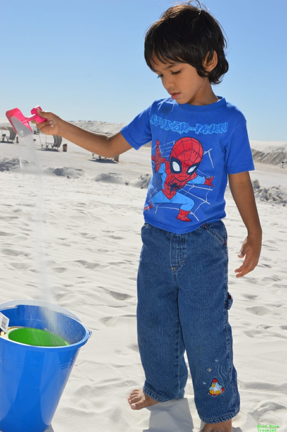 White Sands of New Mexico - digging in the sands