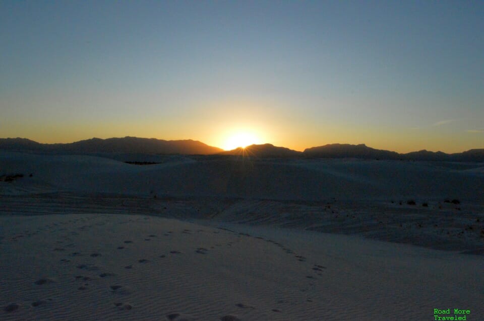 Sunset in White Sands National Park, New Mexico