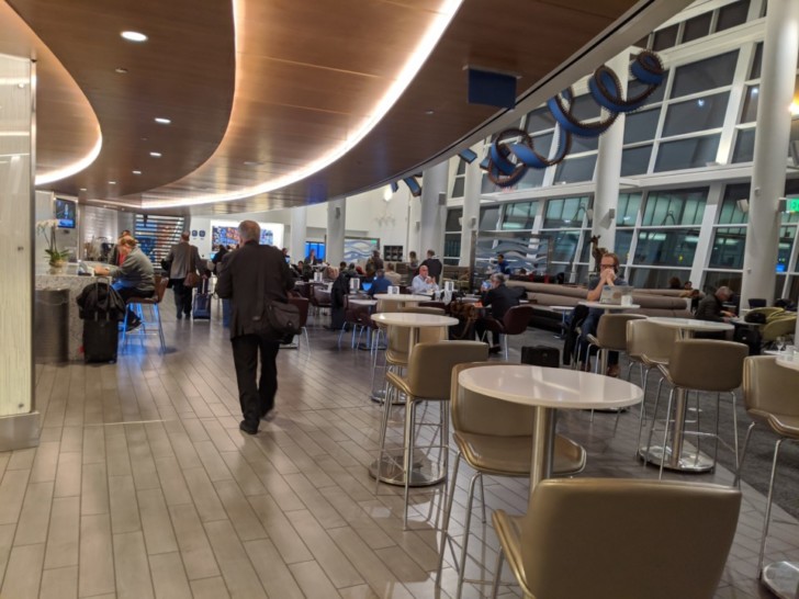 people in a large room