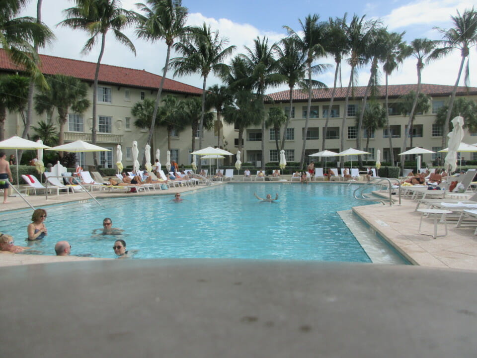 a pool with people in it