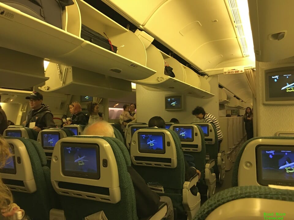 Cathay Pacific Premium Economy - overhead bins