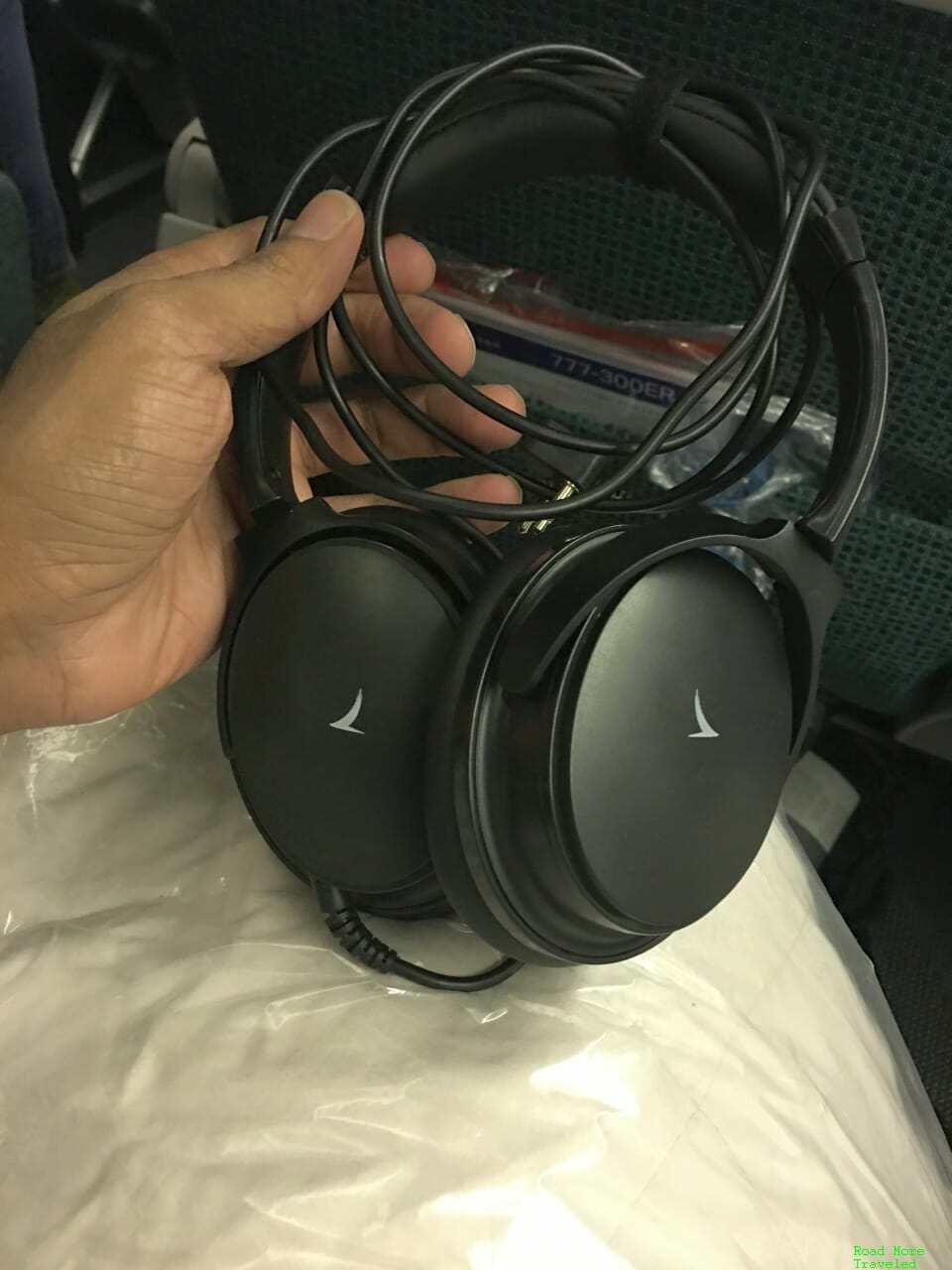 Cathay Pacific Premium Economy headphones