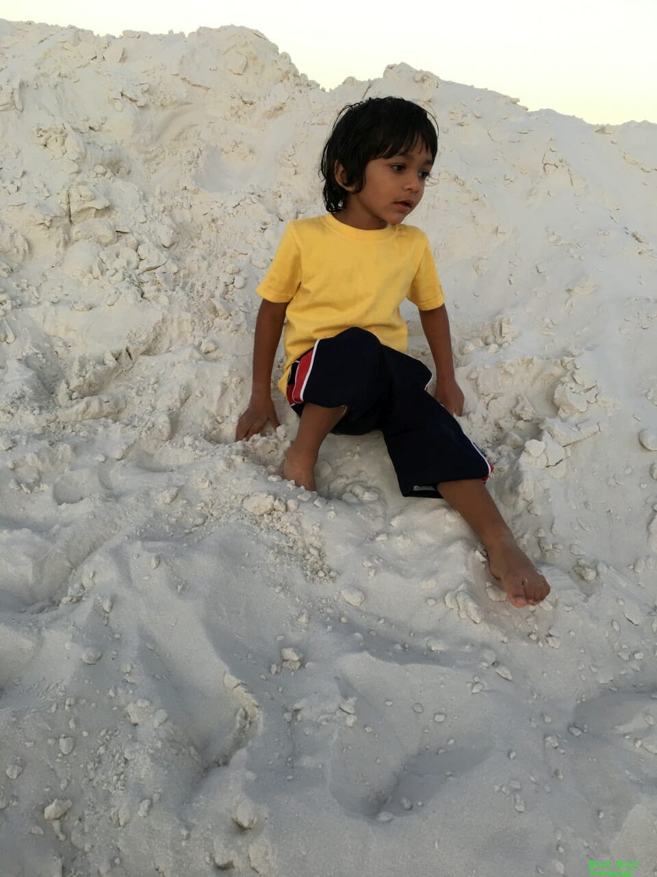 White Sands of New Mexico - sliding on the sand