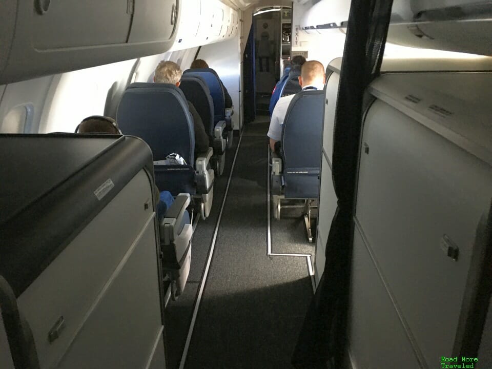 United CRJ-550 First Class - forward view of cabin