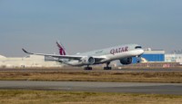 a plane on the runway