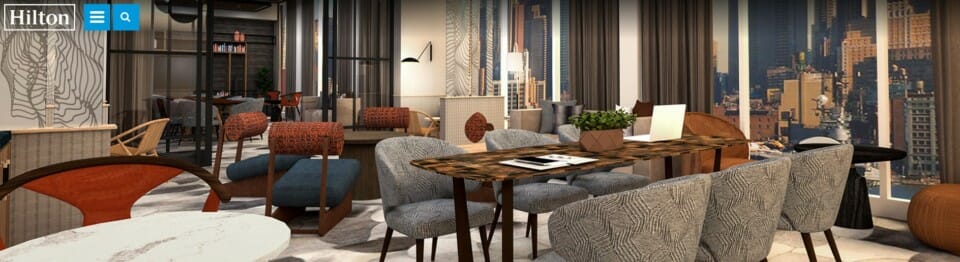 a room with a table and chairs
