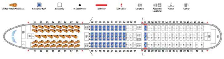 a diagram of an airplane seat