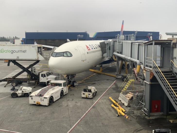 a plane at an airport
