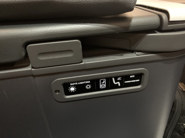 a seat with a light switch
