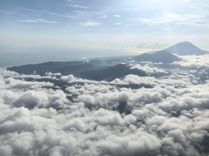 clouds above a mountain