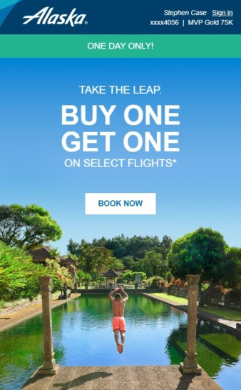 Alaska Airlines Leap Day Weekend BOGO Sale, Today Only