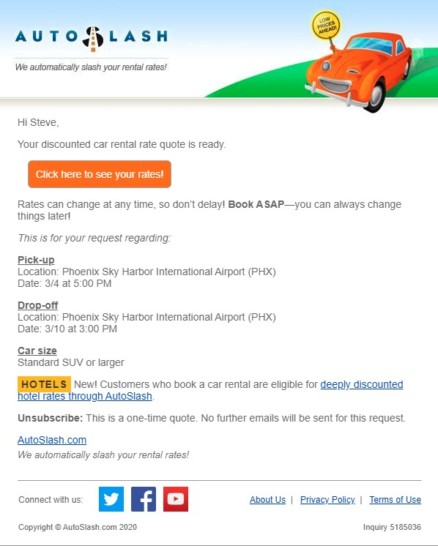 a screenshot of a email