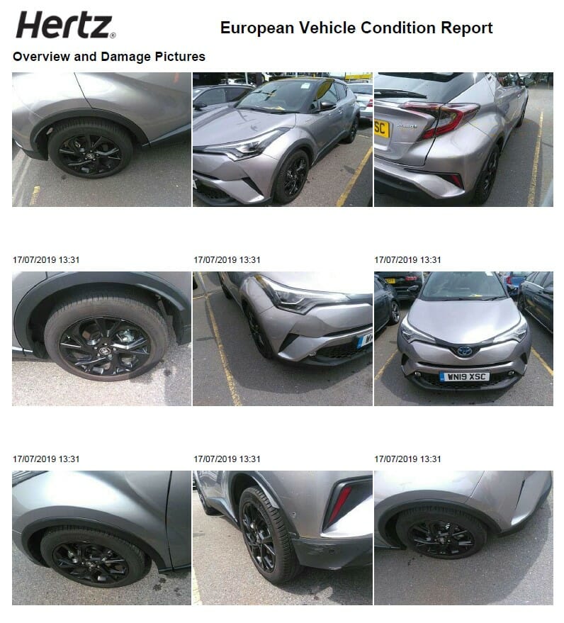 a collage of a car