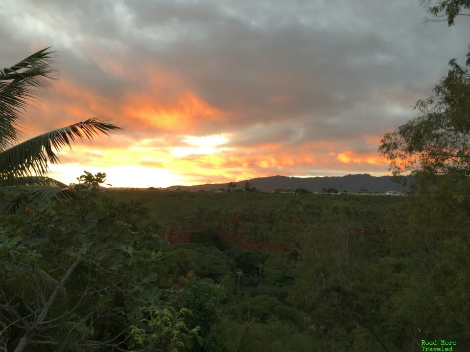 Sunset in west Honolulu