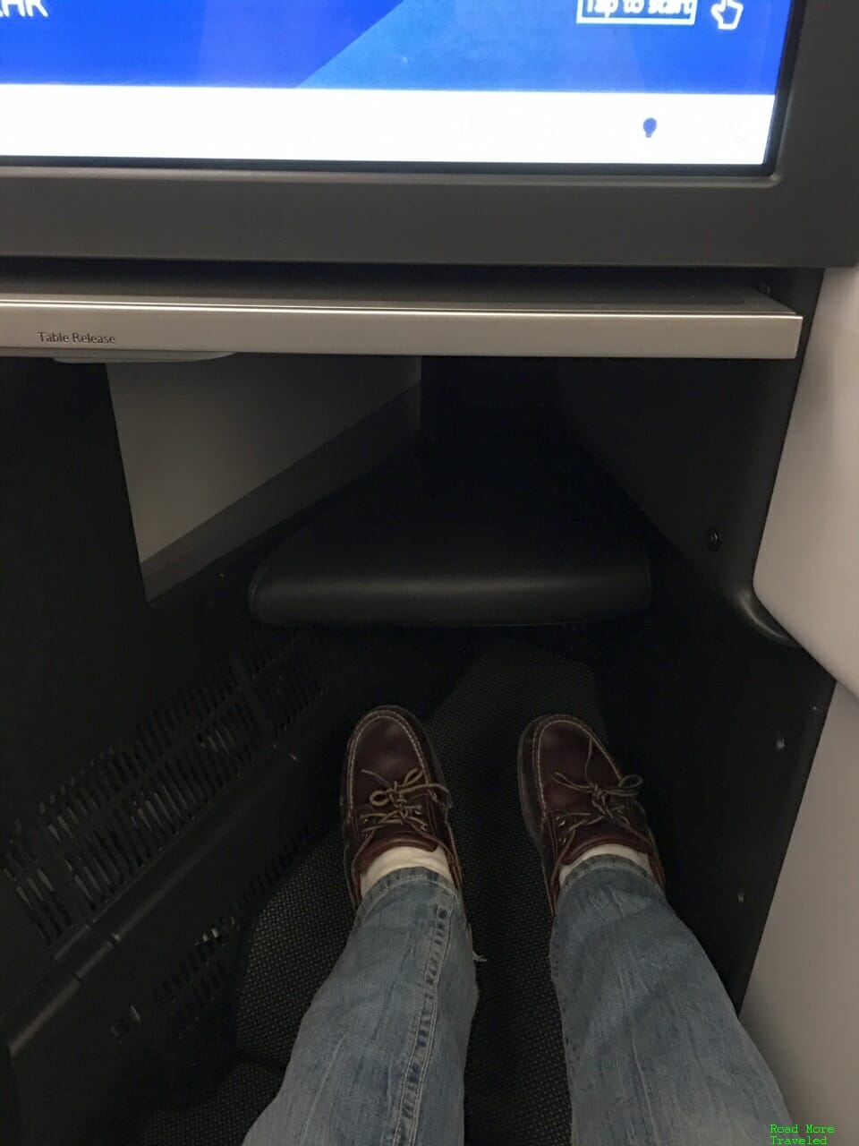 British Airways A350 Club Suite footwell