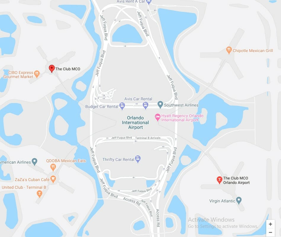 a map of an airport