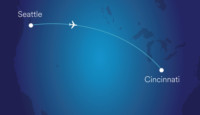 a plane route from seattle to cincinnati to seattle