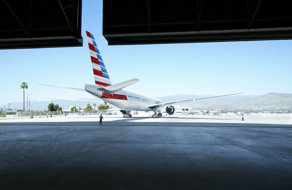 an airplane on the runway