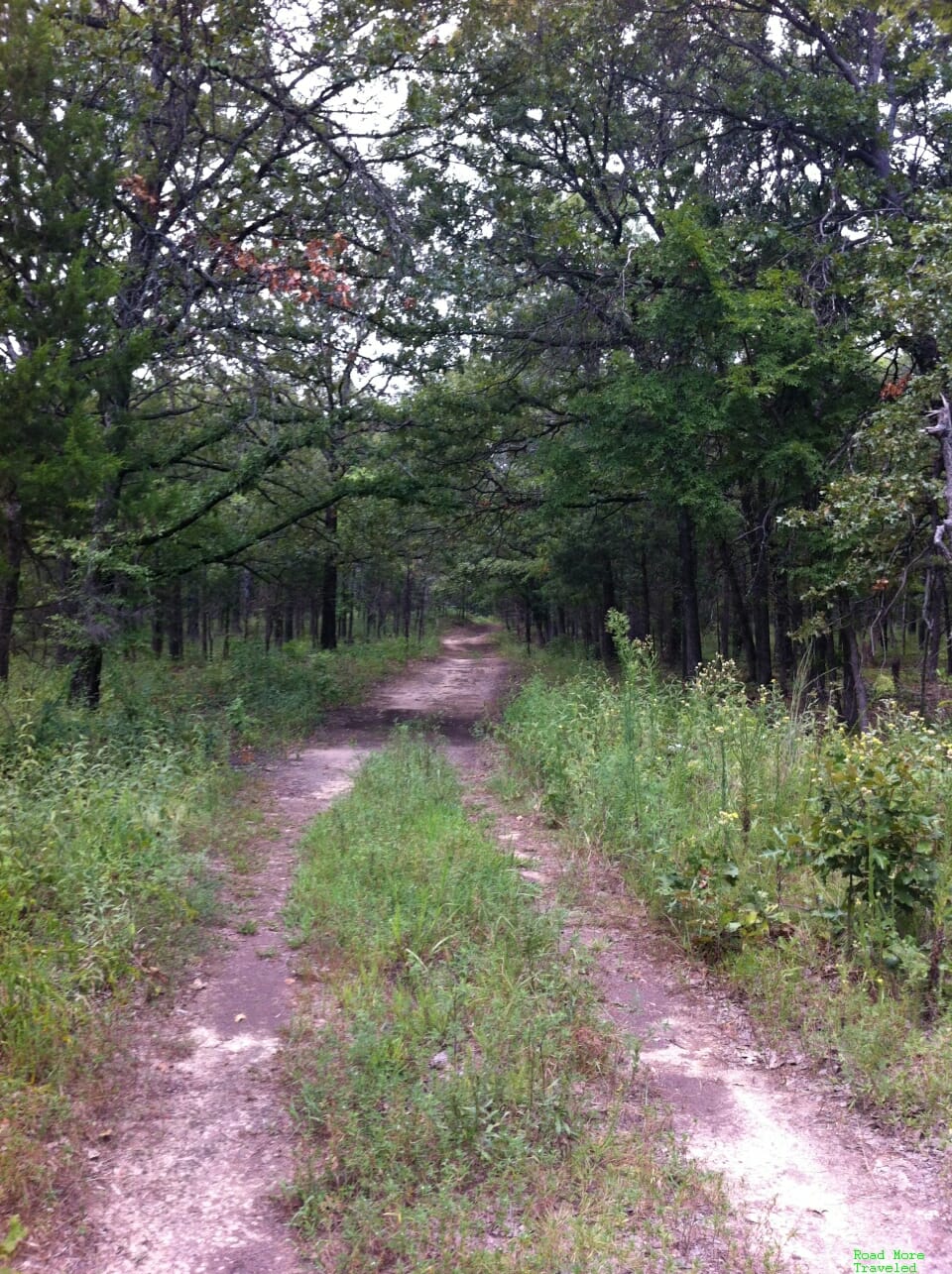 Hiking trail in Caddo National Grassland