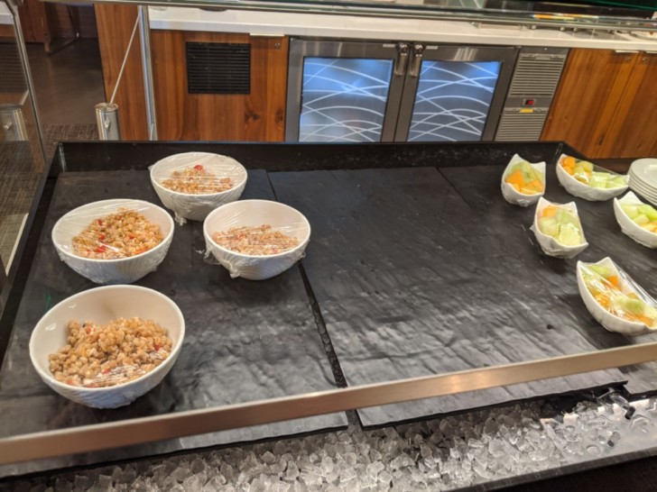 bowls of food on a tray