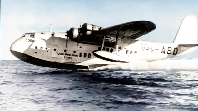 a plane on the water