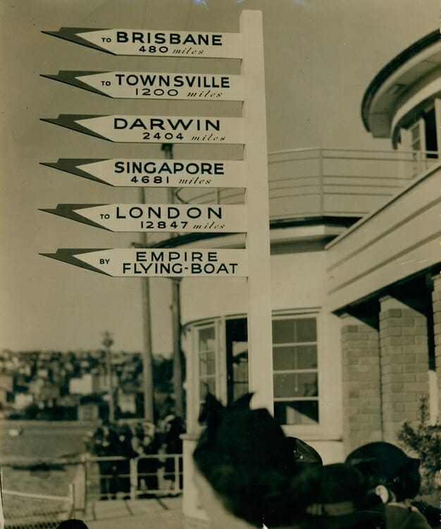 a sign with many directions