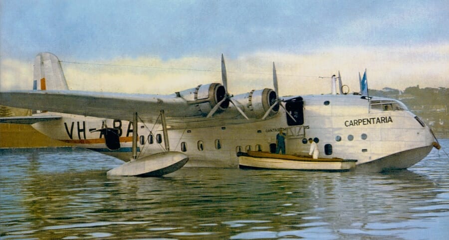 a plane on the water