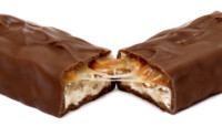 a chocolate bar with a filling
