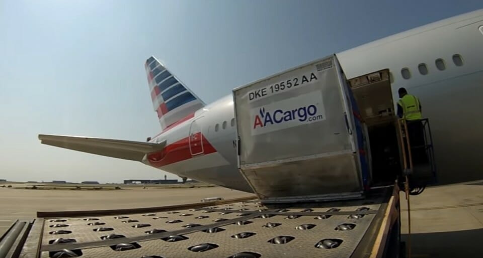 a plane with a cargo door