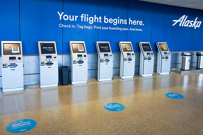 a row of electronic machines
