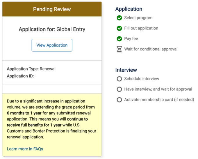 Global Entry Extension