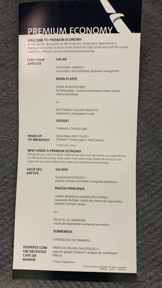 Review American Airlines Premium Economy Travel Codex