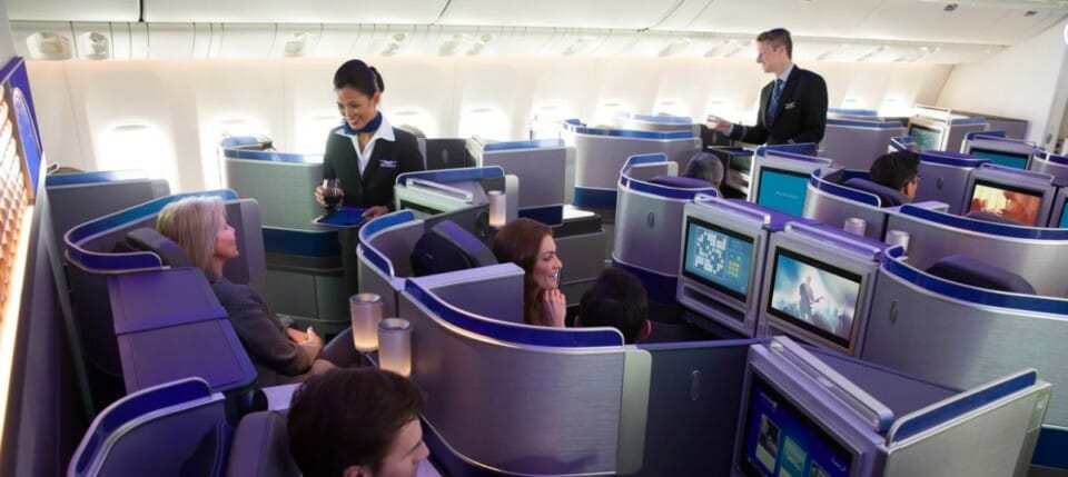 a group of people in an airplane