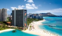 a high angle view of a beach and a building