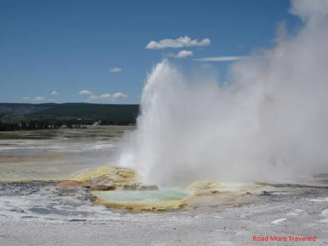 Geyser in Yellowstone National Park, Wyoming, June 2011