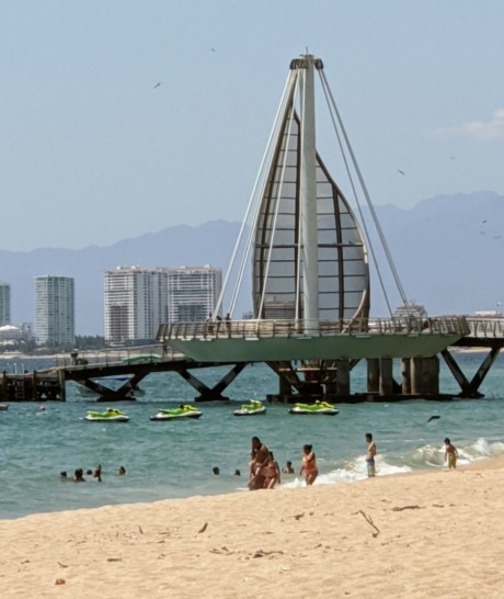 a group of people on a beach