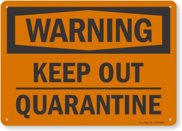 a close-up of a warning sign